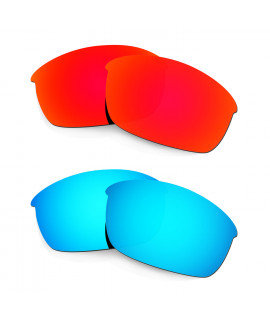 HKUCO Red+Blue Polarized Replacement Lenses for Oakley Flak Jacket Sunglasses